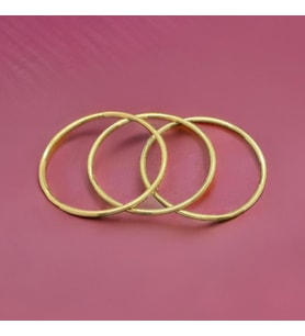 3'lü Gold Renk Oval Parlak Model Antialerjik 316L Çelik Kadın Bileklik