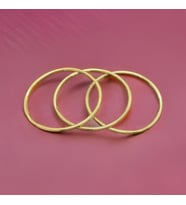 3'lü Gold Renk Oval Parlak Model Antialerjik 316L Çelik Kadın Bileklik