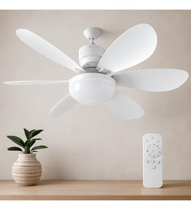 Kumandalı 2'si1 Arada Tavan Vantilatör Avize 40W 6 Kanat
