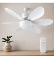 Kumandalı 2'si1 Arada Tavan Vantilatör Avize 40W 6 Kanat