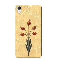 HTC Desire 728 Kılıf Silikon Baskılı Laleler 546