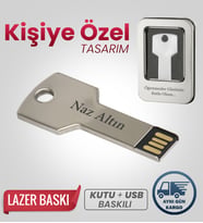Kişiye Özel 32 GB Usb Bellek Hediyelik Usb Flash Bellek Şık + Metal Kutulu