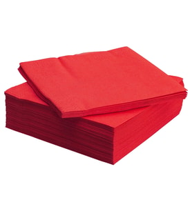 Dekoratif Parti Özel Gün Peçete IKEA 40x40 cm 50 Adet Kırmızı Renk (Yılbaşı Kırmızısı)