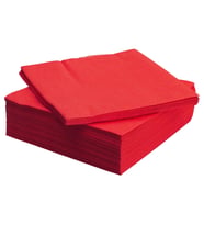 Dekoratif Parti Özel Gün Peçete IKEA 40x40 cm 50 Adet Kırmızı Renk (Yılbaşı Kırmızısı)