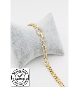STİL İNCİSİ/XUPING JEWELRY REYNA ZİRKON TAŞLI BİLEKLİK (Altın Rengi)