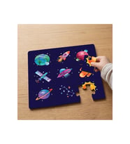 Space - Uzay - Gezegenler Tasarımlı 24 Parça Ahşap Çocuk Puzzle MPK0220