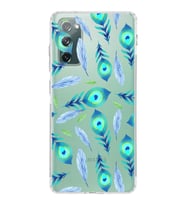 PrintiFy Samsung Galaxy S20 FE ile Uyumlu 1mm Slim Fit Nazar Boncuğu 3 Baskılı Şeffaf  Kılıf