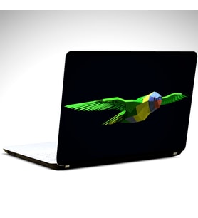 Papağan Low Poly Laptop Sticker 12 İnch (29X24CM)
