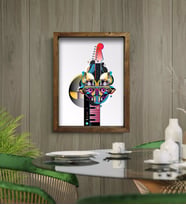 BK Gift Cafe & Bar & Restaurant Konseptli Doğal Masif Ahşap Çerçeveli Tablo-18