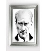 Gümüş Çerçeveli Atatürk Tablo a238
