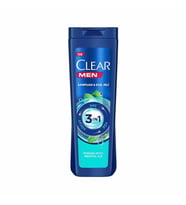 Clear Men 3 İn 1 Şampuan & Duş Jeli Ferahlatıcı Mentol 350 ml