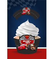 Şimşek Mcqueen Cars Temalı Doğum Günü * Cupcake Sargısı 8'li