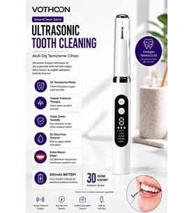 Ultrasonik Diş Temizleme Cihazı 5 Modlu Akıllı Diş Tartarı Ve Plak Temizleyici