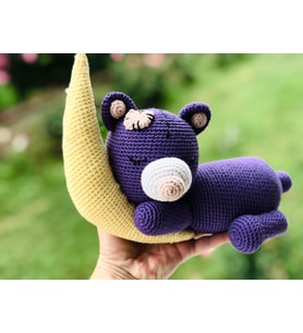 Amigurumi Ayda Uyuyan Ayıcık