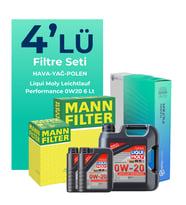 MANN Volvo XC60 2.0 Dizel Filtre Bakım Seti Liqui Moly Motor Yağlı (2013-2017) 4 Lü