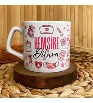 Hemşire Temalı Kişiye Özel Lüks Kupa