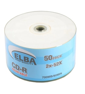 Elba CD-R 700MB-80MIN Printable 50li Shrink