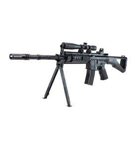 Boncuk Atan Tüfek M16 Lazerli 600 Boncuk Mermi Dev Boy 85 Cm