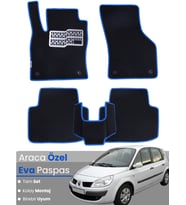 RENAULT SCENİC 2 (2002-2009) Uyumlu EVA Paspas Tam Set–Oto Paspas,Araca Özel,Kolay Montaj