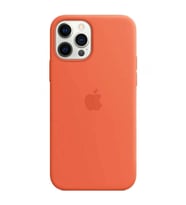 Apple iPhone 11 Pro Max Uyumlu Logolu Içi Kadife Altı Açık Lansman Turuncu Silikon Kılıf