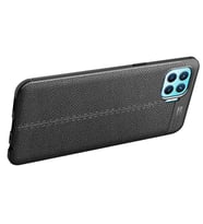 Oppo Reno 4 Lite Kılıf Deri Desenli Kamera Korumalı Silikon (Siyah)