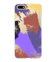 Huawei Y5 2018 Uyumlu Kapak Brush Stroke Tasarımlı Şeffaf Silikon Kılıf