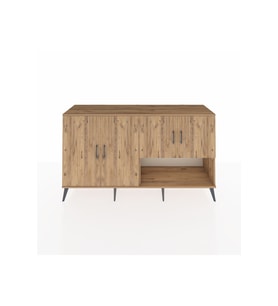 Kronos Konsol 6 Raflı 4 Kapaklı 176x59x99 Çam-Çam/Aytaşı