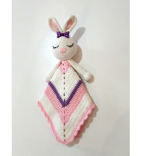 Uykucu Tavşan Uyku Arkadaşı Amigurumi Organik Oyuncak
