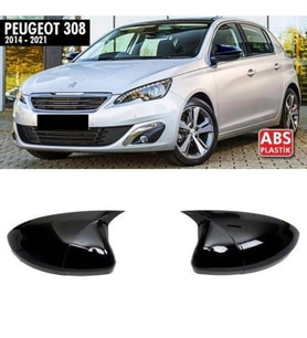 Peugeot 308 Batman Yarasa Ayna Kapağı Piano Black 2014-2021