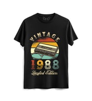 Vintage 1988 Limeted Edition Siyah Tshirt