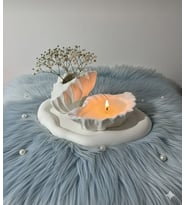 BY Fİİ HOME AQUA SET ŞIK DEKORASYON VAZO SET HEDİYELİK VERNİKLİ BEYAZ BOYANABİLEN TAŞ TOZU (Parlak Beyaz)