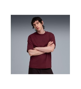 Essentials Graphic Boxy Unisex Bordo T-Shirt