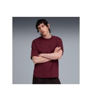 Essentials Graphic Boxy Unisex Bordo T-Shirt