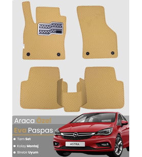 OPEL ASTRA H HATCHBACK (2010-2013) Uyumlu EVA Paspas Tam Set–Araca Özel,Kolay Montaj,Su Geçirmez