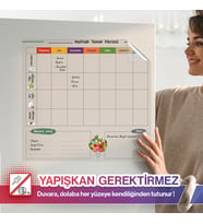 Haftalık Yemek Menüsü Planlayıcı Yapışkansız Tutunan Statik, Yeri Değiştirilebilir Akıllı Kağıt