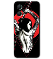 Redmi Note 12 5G Kılıf HD Desen Baskılı Kılıf - Samurai Girl