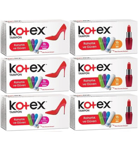 Kotex Tampon Normal - Mini 96 Lı Karma Set (6PK*16)