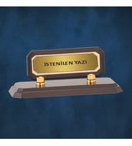 Kişiselleştirilebilir Ahşap Masa İsimliği
