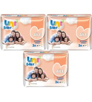 Uni Baby Islak Havlu Mendil Aile 52 Yaprak (9 Lu Set) 468 Yaprak (3PK*3)