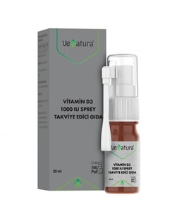 VeNatura Vitamin D3 1000 IU Sprey Takviye Edici Gıda 20ml