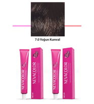 2 li Set Premium 7.0 Yoğun Kumral - Kalıcı Krem Saç Boyası 2 X 50 g Tüp