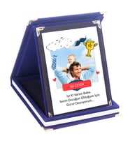 FOTOĞRAF BASKILI PLAKET MAVİ