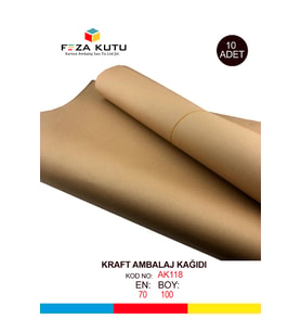 Paket Kağıdı Kraft Kağıt Ambalaj Kağıdı Hediye Kağıdı Yılbaşı Çeyiz Paketleme Kağıt 70x100 (10 ADET)