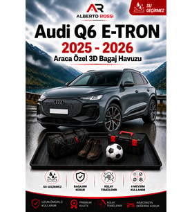 Audi Q6 E-TRON 2025 - 2026 Araca Özel 3D Bagaj Havuzu