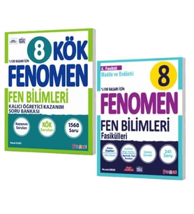 FENOMEN YAYINLARI 8. SINIF Kök Fen Bilimleri Soru Bankası + Fen Bilimleri 4. Fasikül (Madde Ve Endüs