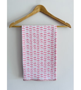 Mothercare Bebek Battaniyesi %100 Pamuk Penye Pike Pembe Bulut 70x100 cm
