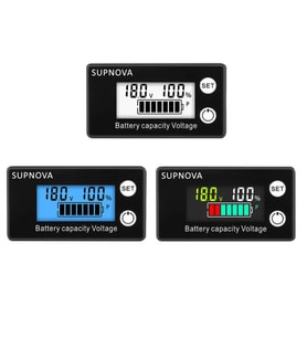 Ayt Pil Kapasite Göstergesi Dc 8v-100v Kurşun Asit Lityum Voltmetre Gerilim Ölçer 12v-24v-48v-72v