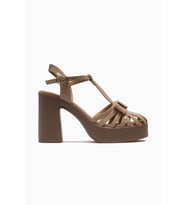 Guja Kadın Platform Topuklu Sandalet 26y 26y491-6 Krem