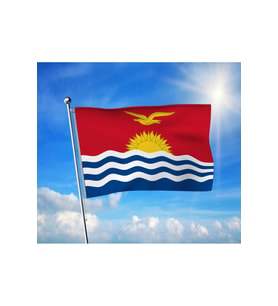 Kiribati Bayrağı Premium Raşel Kumaş 100x150 cm