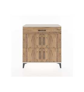 Arges Şifonyer 3 Raflı Tek Çekmeceli 4 Kapaklı 88x30x96 Aytaşı-Çam